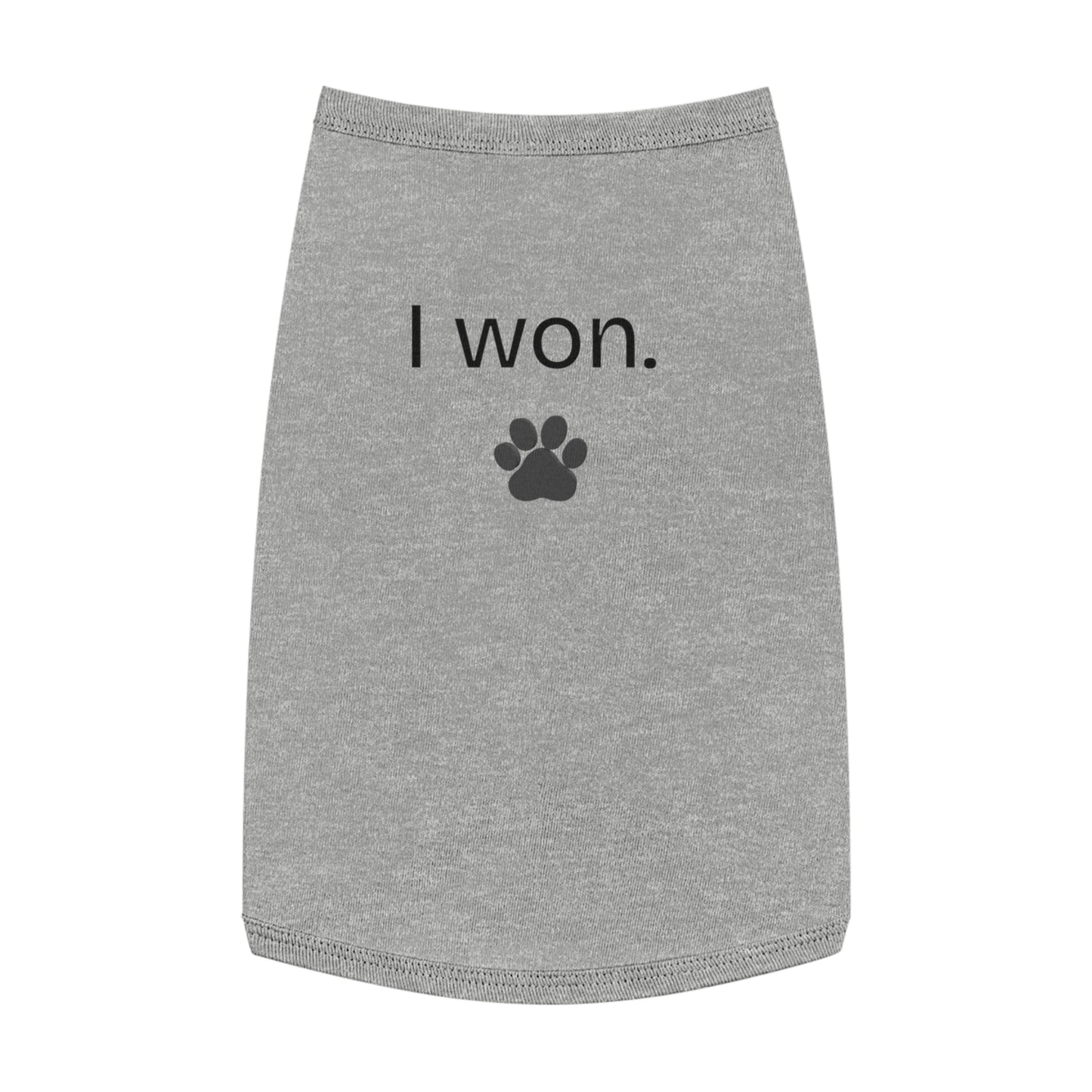 I Wanted Peace Set — "I won." Paw Print Dog Tank