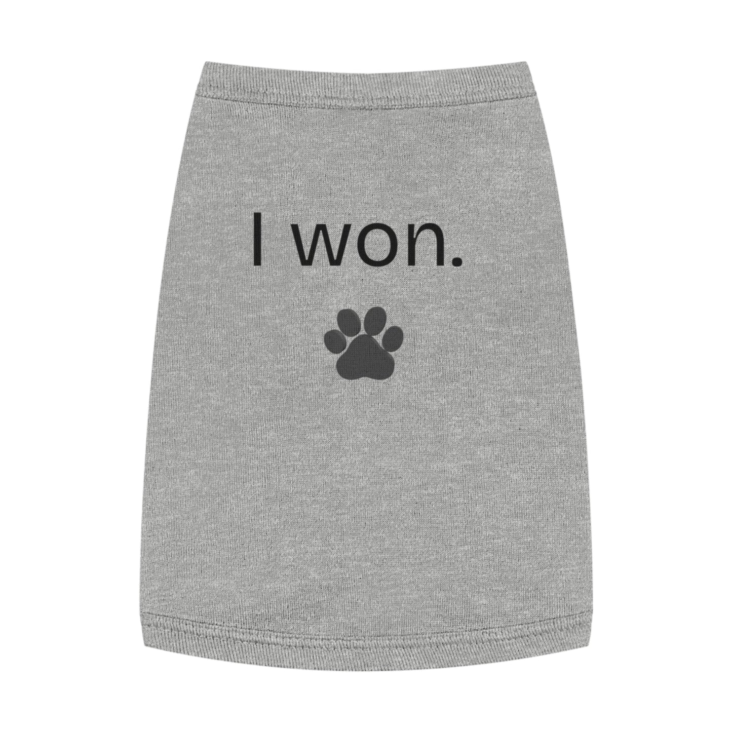 I Wanted Peace Set — "I won." Paw Print Dog Tank