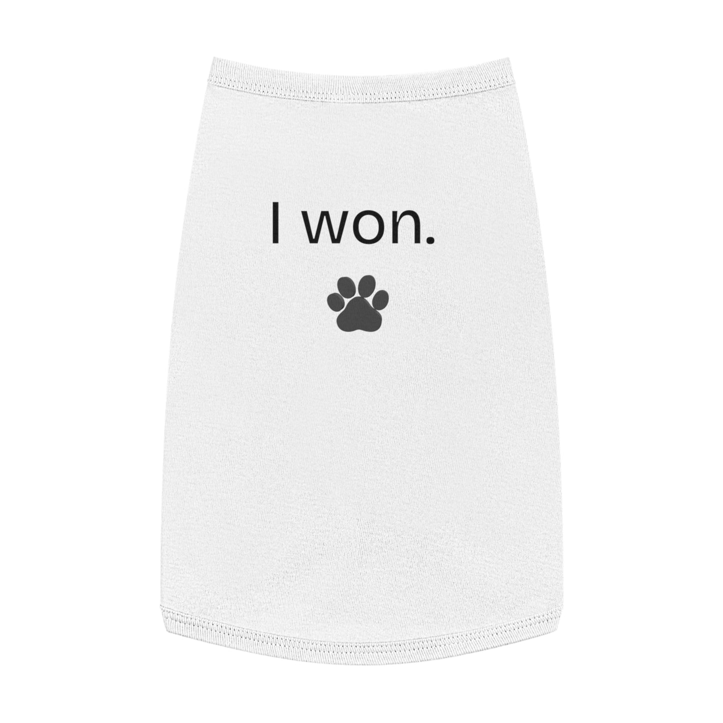 I Wanted Peace Set — "I won." Paw Print Dog Tank