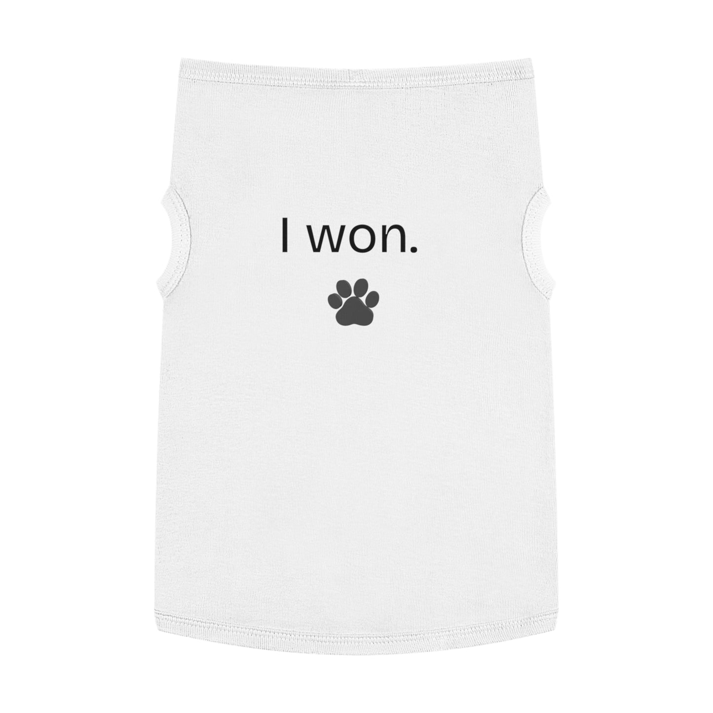I Wanted Peace Set — "I won." Paw Print Dog Tank