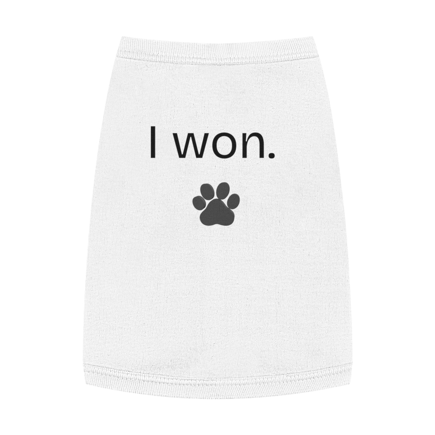 I Wanted Peace Set — "I won." Paw Print Dog Tank