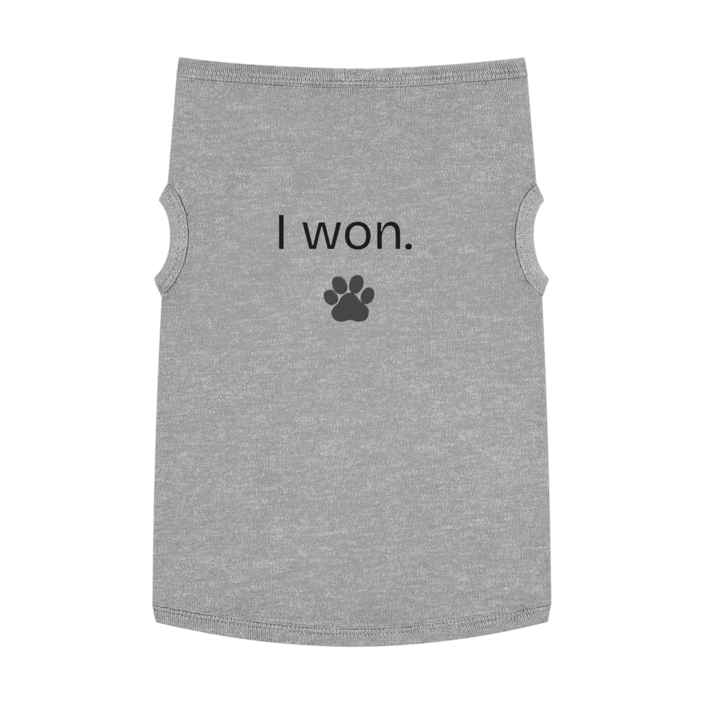 I Wanted Peace Set — "I won." Paw Print Dog Tank